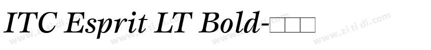 ITC Esprit LT Bold字体转换